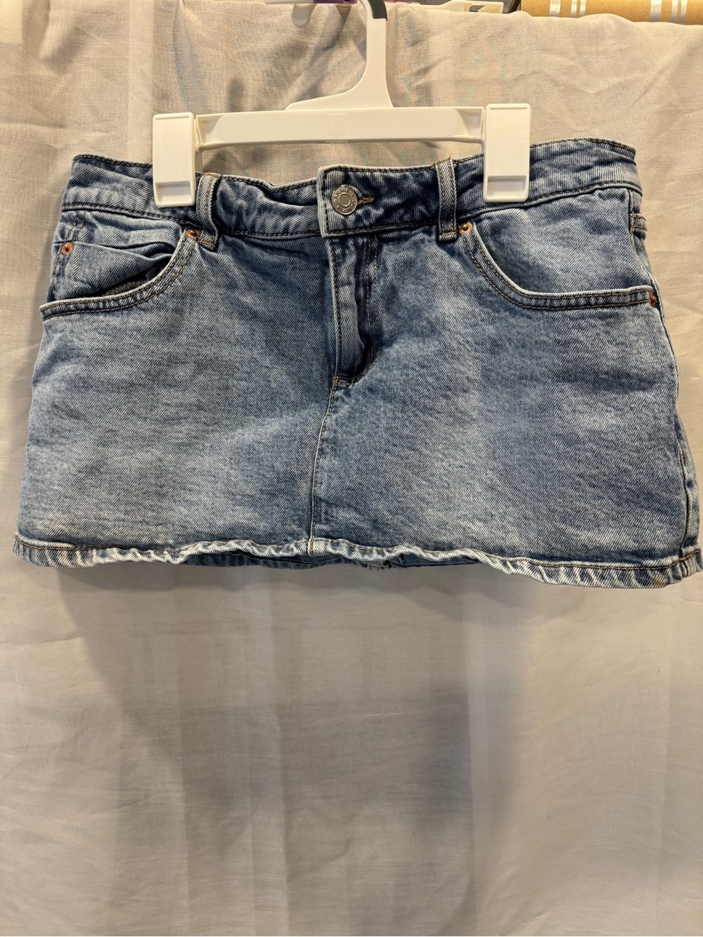 Garage Light Blue Denim Mini Skirt